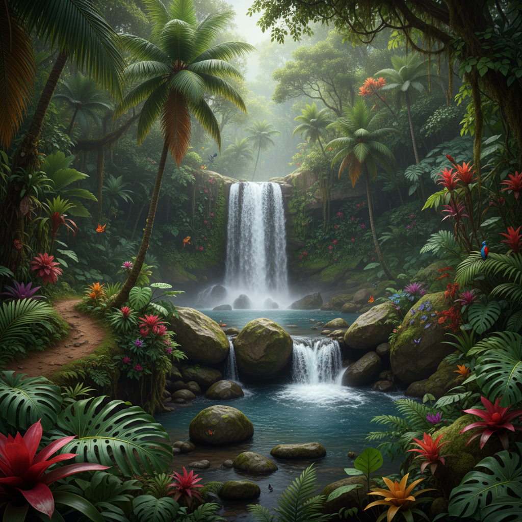 Tropical Waterfall