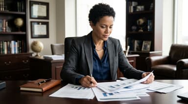 Menedżer podejmujący ważne decyzje