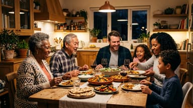 Rodzice planujący posiłki dla rodziny