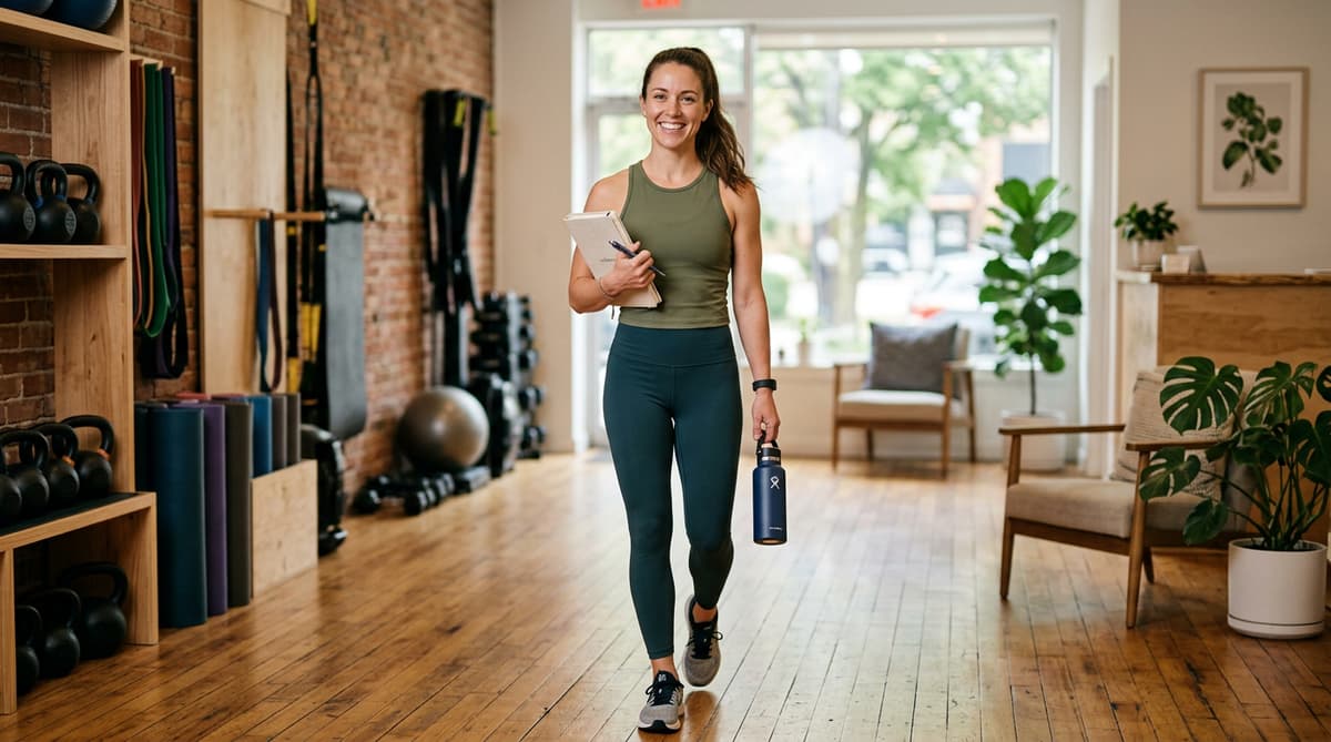 Osoba dbająca o zdrowie śledzi wizyty lekarskie i treningi