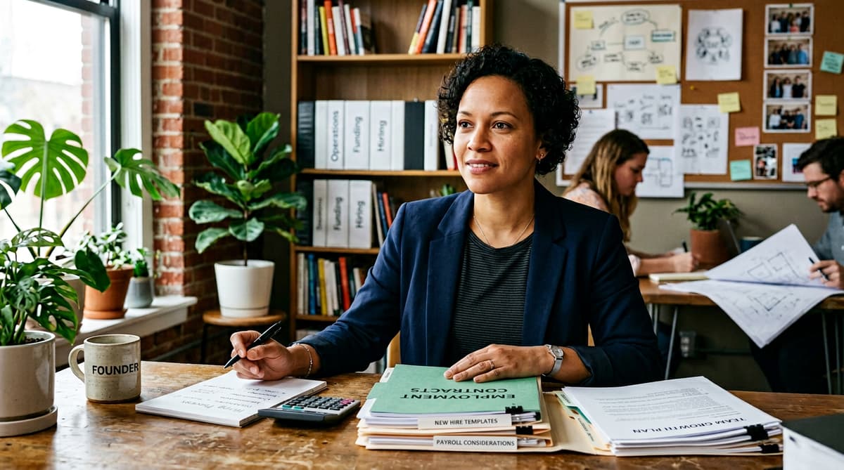 Założyciel startupu planujący pierwsze zatrudnienie