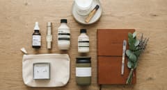 Flat lay produktów