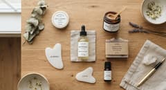 Flat lay produktów