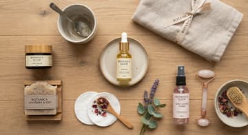 Flat lay produktów